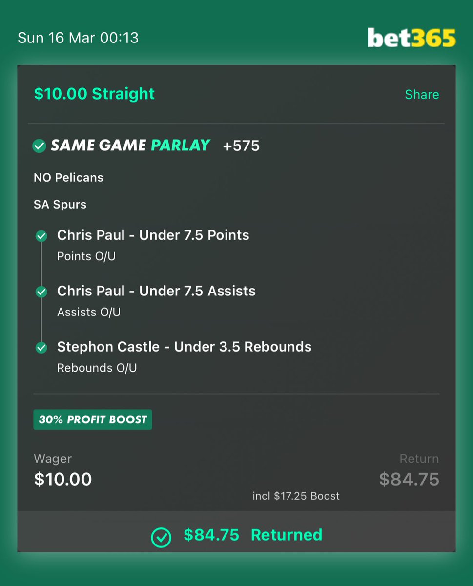 AJustinTam's tweet photo. 1. Try to tail capper’s parlay
2. Misclick the wrong prop
3. Parlay hits because of misclick
4. Profit

Thanks @JG4President https://t.co/OfFGXlVXhr