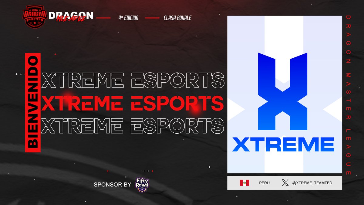 Dragon MLeague (@liga_dragonmgg) on Twitter photo #CR | Presentación✨ | 20/32 🔥
🇵🇪 | <a href="/Xtreme_Teamtbd/">Xtreme Esports</a>
Un equipo ya consolidado en el semipro, un viejo conocido de la casa, dejarán todo por llevar a los más alto en esta edición 😍✨ #CR | Presentación✨ | 20/32 🔥
🇵🇪 | <a href="/Xtreme_Teamtbd/">Xtreme Esports</a>
Un equipo ya consolidado en el semipro, un viejo conocido de la casa, dejarán todo por llevar a los más alto en esta edición 😍✨