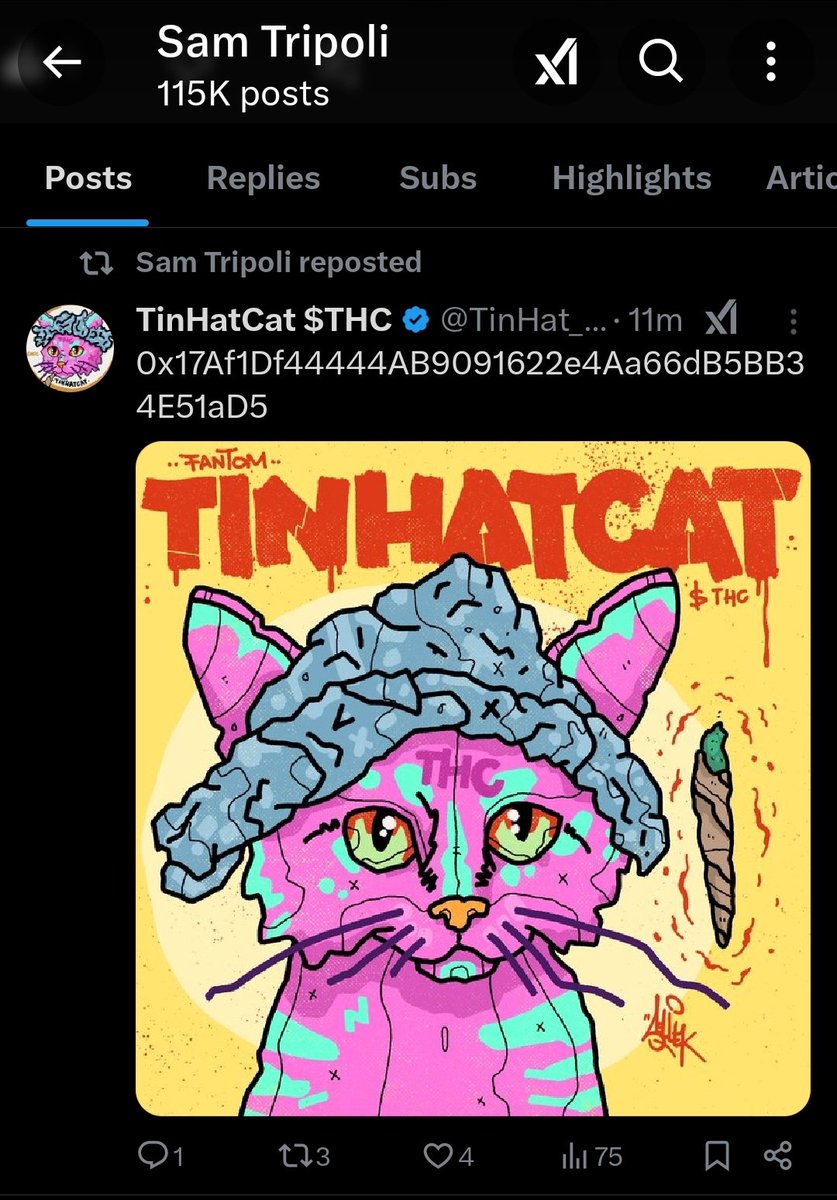 Just one of the biggest conspiracy names in the world sharing the Tin Hat Cat... 

Probably nothing.