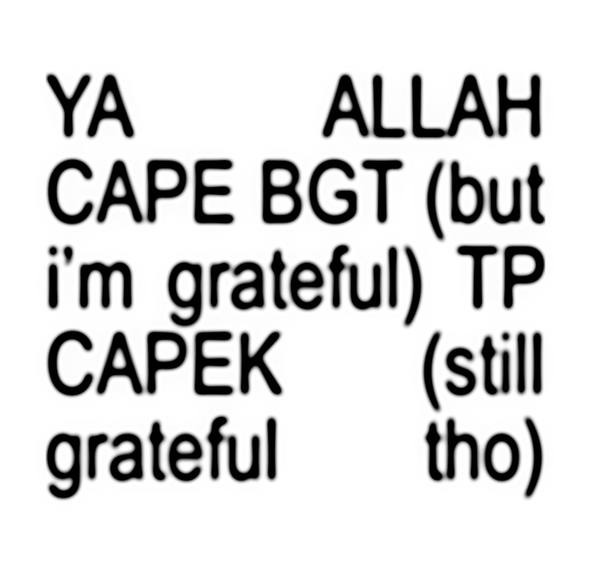 orang gak enakan klo ngeluh :