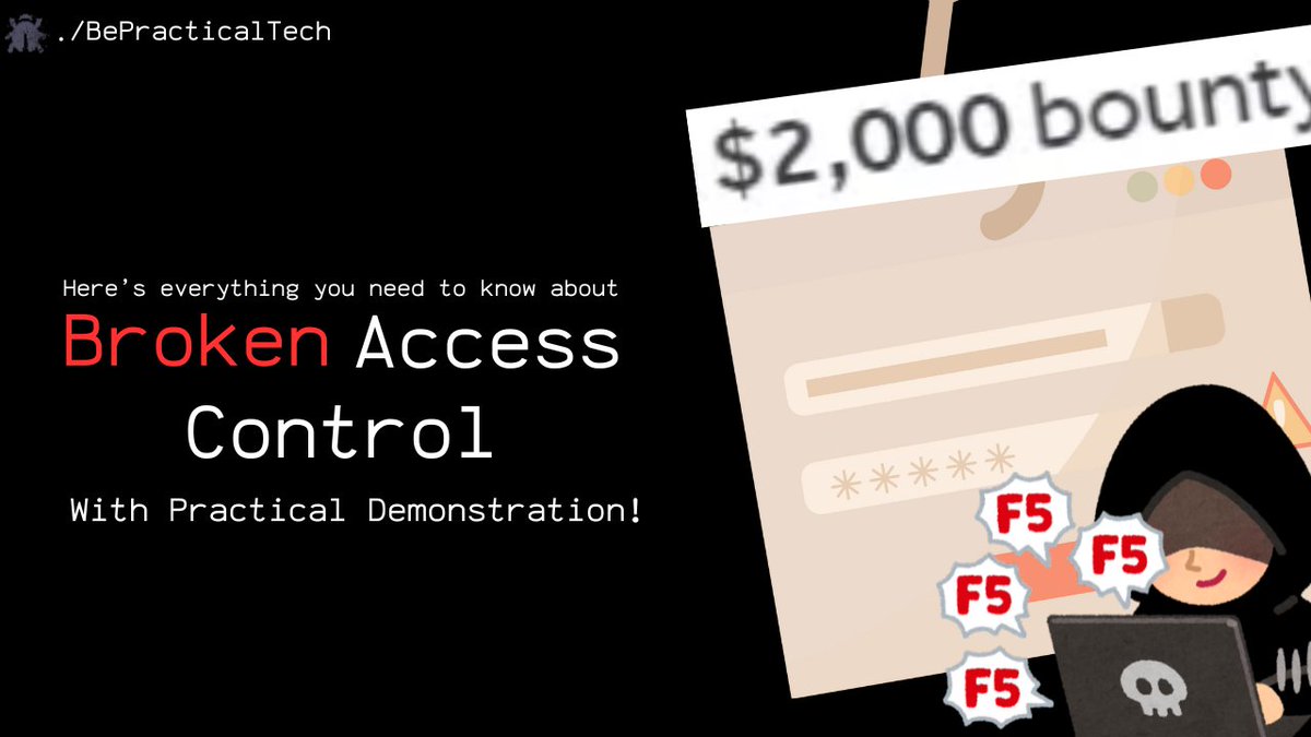FaIyaZz007's tweet image. I found 5+ high-impact vulnerabilities using BAC flaws. Many struggle with them, so I made a video breaking it all down with live demos.

Watch here: youtube.com/watch?v=GZ5yaQ…