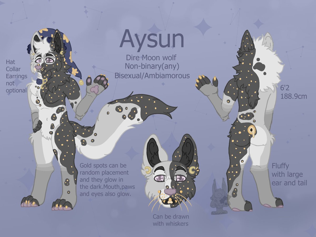 Altaluniee's tweet image. My baby bean Aysun now has a new ref and a new update to their design!!!