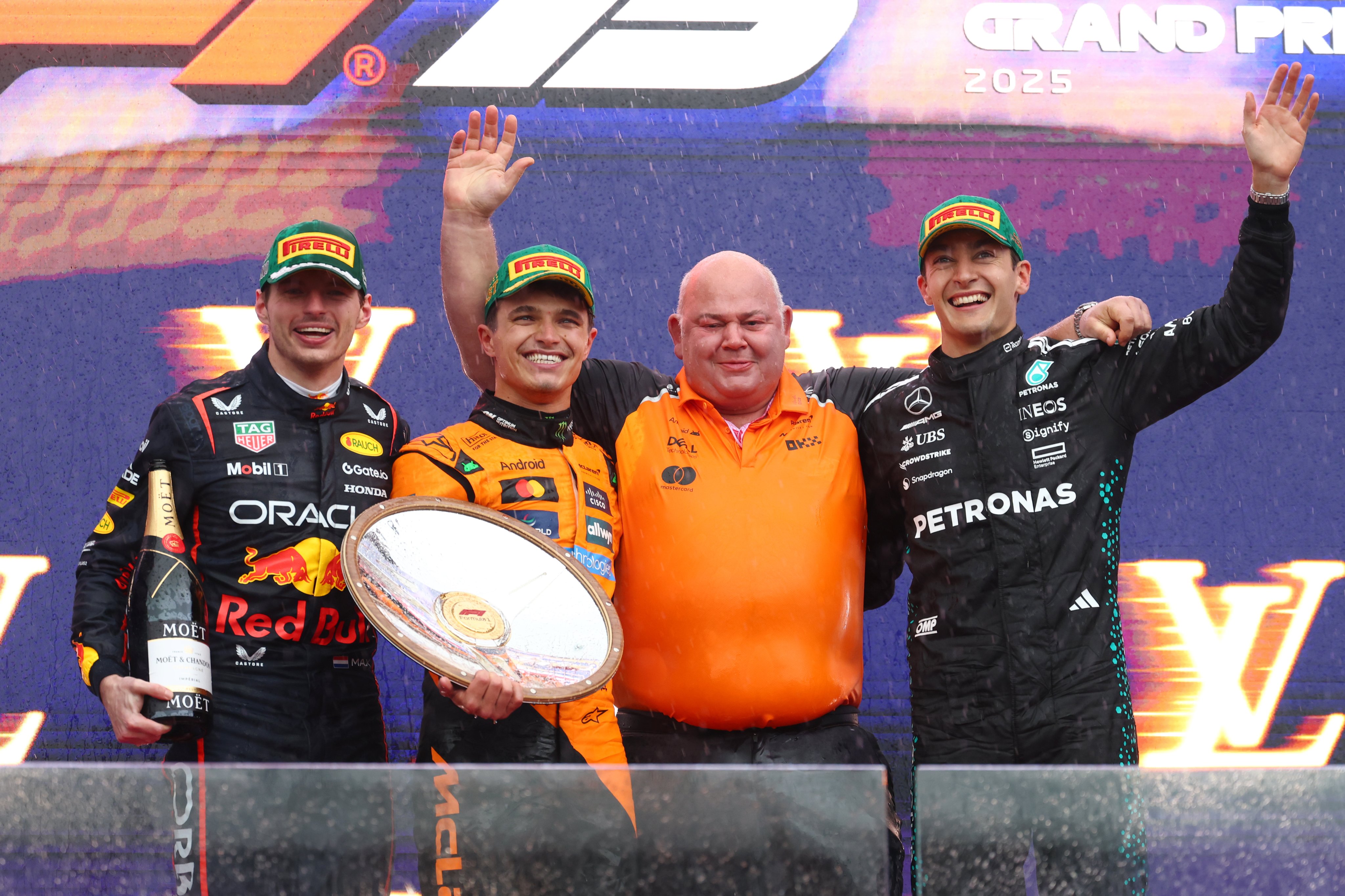australiangp podium Half-dozen final sprint laps decided an epic Grand Prix