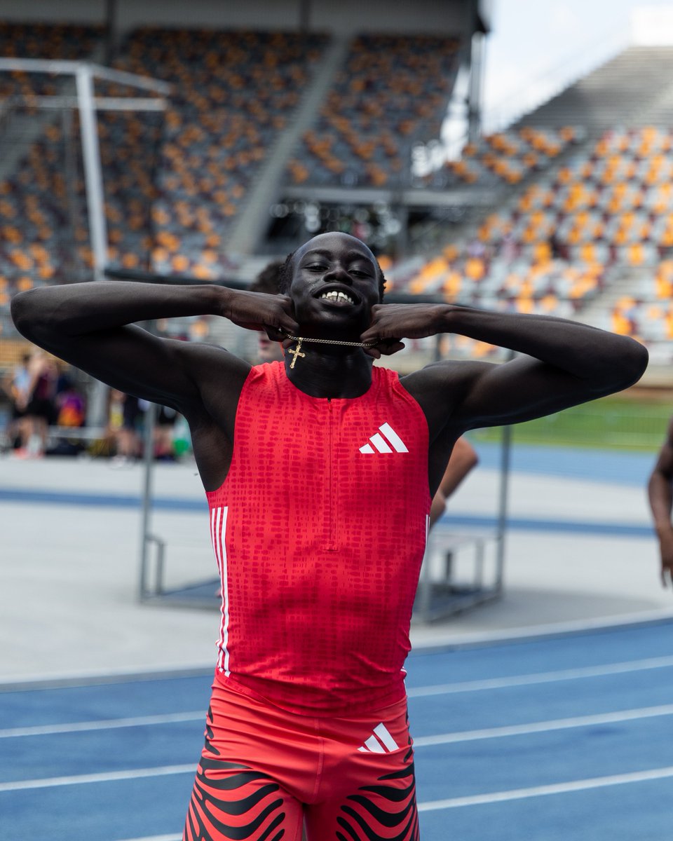 AustralianAths's tweet photo. The 20-second barrier in the 200m is one of the defining marks of world-class sprinting – a threshold that few ever cross. Now for the first time in history and in all conditions, an Australian has done it. Take a bow, Gout Gout! ⚡️💨

"I felt literally free. I had 80-metres left to go, and I thought, let’s just send it. And only from then did I believe I had a chance of going sub."

MORE: https://t.co/tjJSzkWJyY

📷: @caseysims_ / @OceaniaAths 

#AthleticsNation