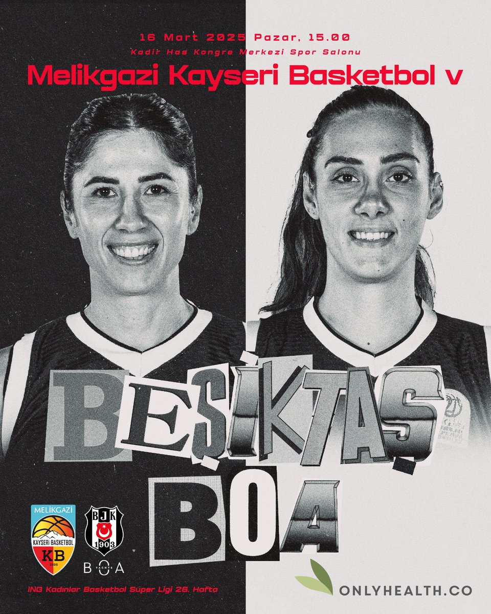 BJK_KadinBasket's tweet photo. Bugün #BeşiktaşınMaçıVar 🦅
🏆 ING Kadınlar Basketbol Süper Ligi
⚔️ 26. Hafta
🆚 Melikgazi Kayseri Basketbol
📍 Kadir Has Kongre Merkezi Spor Salonu
⏰ 15.00
📺 TBF TV YouTube https://t.co/ZwKvUPckEw