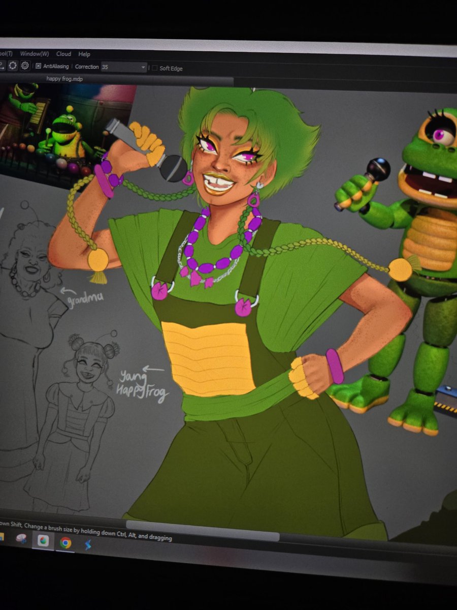 SkullsDulce's tweet photo. Happy Frog ✨️ wip before I sleep 😴
#wip #fnaf #happyfrog https://t.co/P0nnrzPvgX