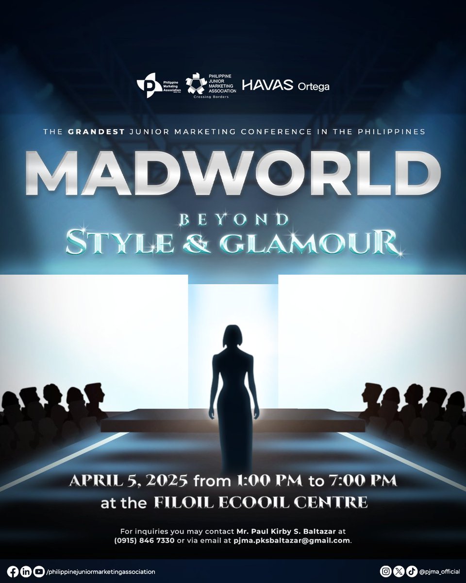 pjma_official's tweet photo. Be part of the nation’s largest marketing and advertising convention, where business students and professionals unite to explore holistic strategies and emerging trends shaping the future of marketing. 💫

#MADWORLD2025
#BeyondStyleAndGlamour
#PJMA38 #OnePJMA https://t.co/wCCzNjlJj6