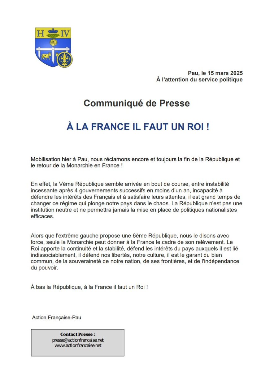 Action Française - Pau tweet media