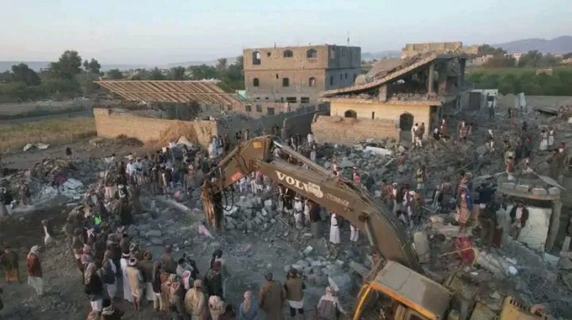 ترامب كلب الصهاينة يسقط قنابل 2000 رطل على العزل ف اليمن