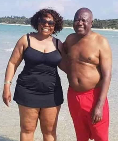 Future President Monica Mutsvangwa with the first lady of Zimbabwe Christopher Mutsvangwa