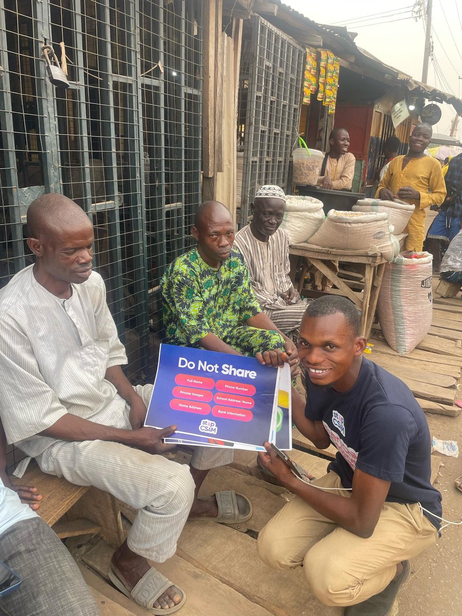 stopCSAM_NET's tweet photo. Idris Abdulganiy Yinka  recently had the privilege of sensitizing parents in Itamerin and Alore areas of Ilorin on the dangers of Child Sexual Abuse Material (CSAM) and online exploitation. https://t.co/jWf5JjC48P