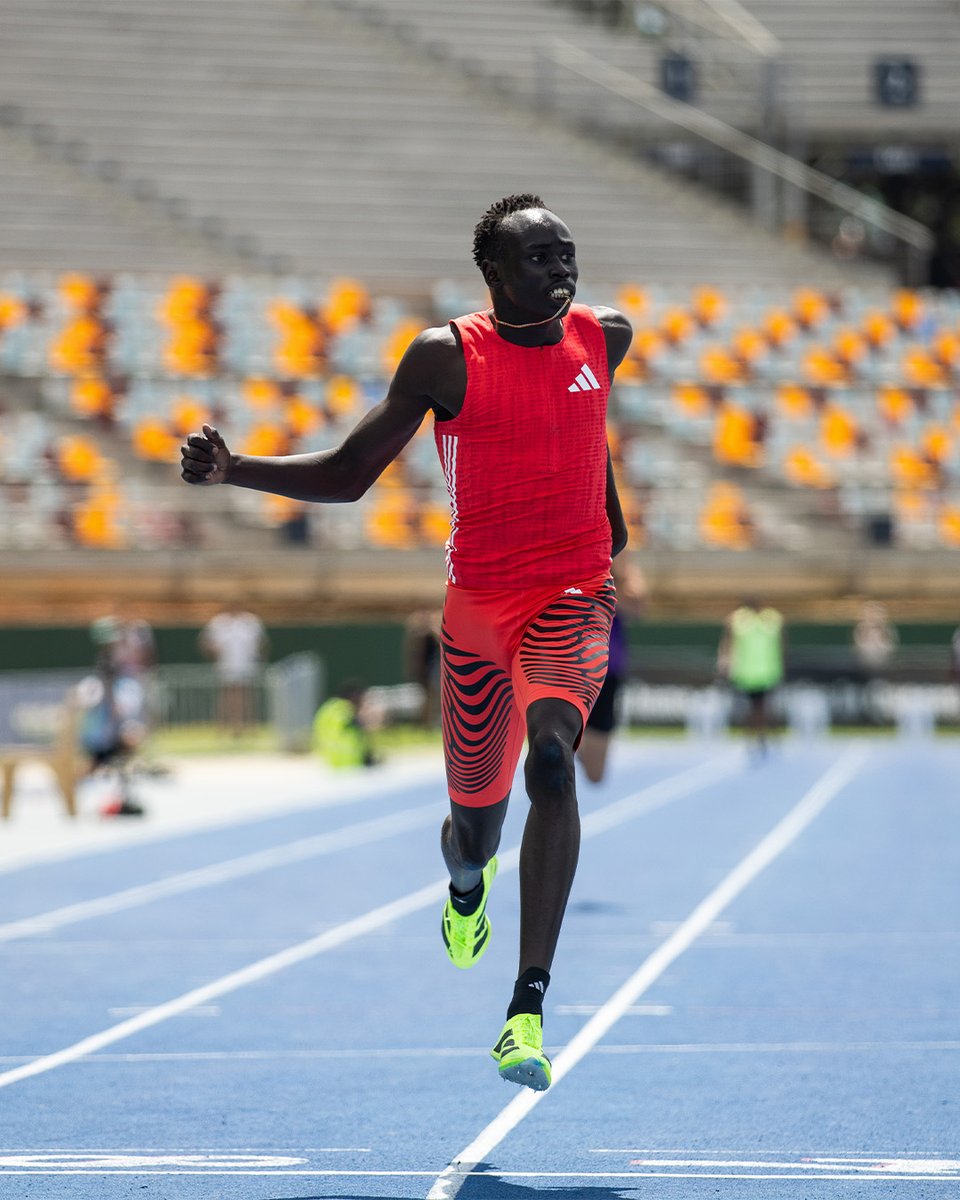 THERE’S NO STOPPING HIM 😤

17-year-old Gout Gout runs a world-leading 20.05 in the 200m heats at the Queensland Athletics Championships⚡

He then storms to victory in the final with a wind-assisted 19.98 - breaking the 20-second barrier for the first time 🔥

📸 <a href="/caseysims_/">Casey Sims</a>