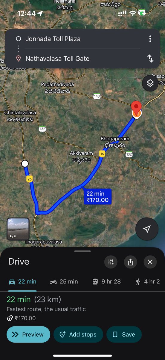 GudisaNithin's tweet photo. Honourable Minister for Roads &amp; Highways

Kindly look into the number of toll gates that are present in our area near Vizianagaram, Andhra Pradesh that are located way less than 60Kms limit that you’ve repeatedly mentioned in our Parliament speeches.@nitin_gadkari @OfficeOfNG https://t.co/pIe9AKFYqF