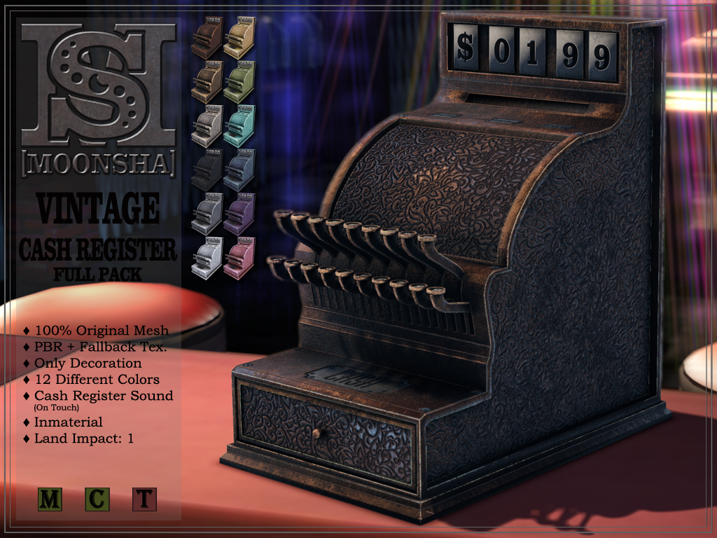 𝐕𝐈𝐍𝐓𝐀𝐆𝐄 𝐂𝐀𝐒𝐇 𝐑𝐄𝐆𝐈𝐒𝐓𝐄𝐑 💰

Bring vintage charm to your space with our New Release!

An exquisitely detailed antique design with realistic sound and 12 color options. A perfect decorative piece for any retro-inspired setting!

15th - 31st March - 20% Off at SinU