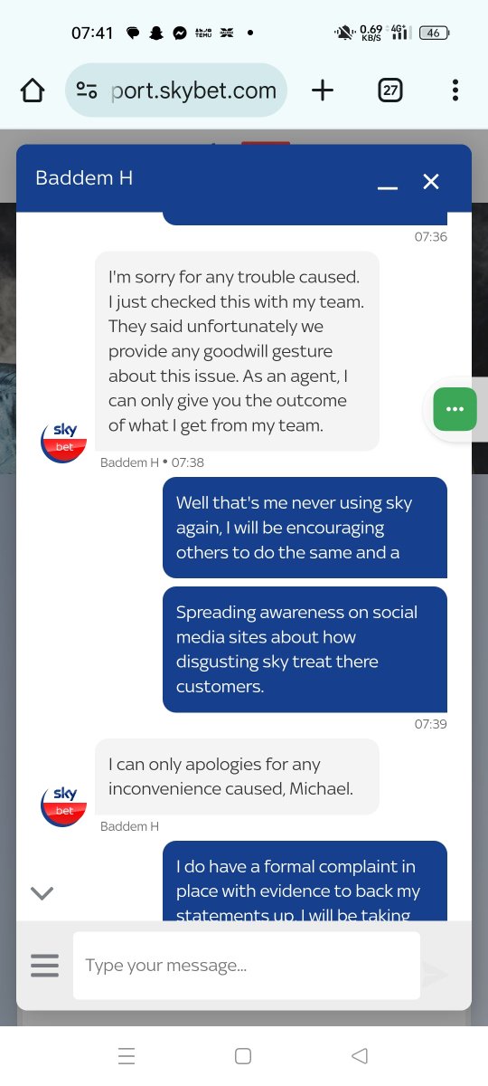 Bets567's tweet photo. @SkyBet refusing to take accountability for their errors and failings. I know alot of you would of won big if it wasn't for the ACCA freeze and cash outs going down yesterday. Please make sure you put in a formal complaint and then take it further if you need to! Heres how 👍 https://t.co/N5jT448TOR
