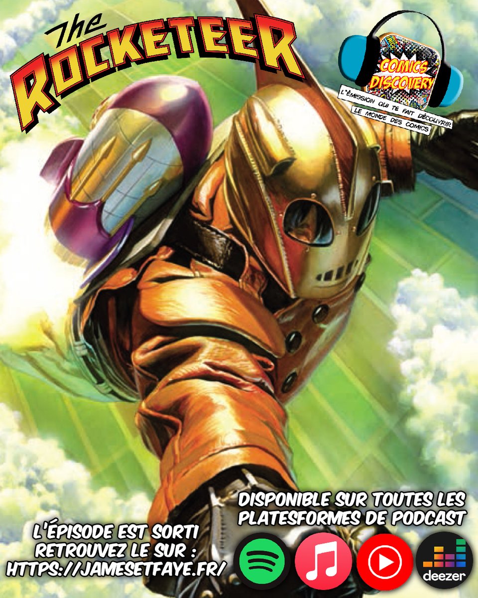 Dans ComicsDiscovery, on rend hommage à l'un des plus grands héros pulp  ! 🚀 
On a allumé notre jetpack et on est partis tabasser du nazi dansLes Nouvelles Aventures de Rocketeer
🎧 Écoutez l’épisode sur toutes vos plateformes de podcast   
🔗 et Sur  : jamesetfaye.fr