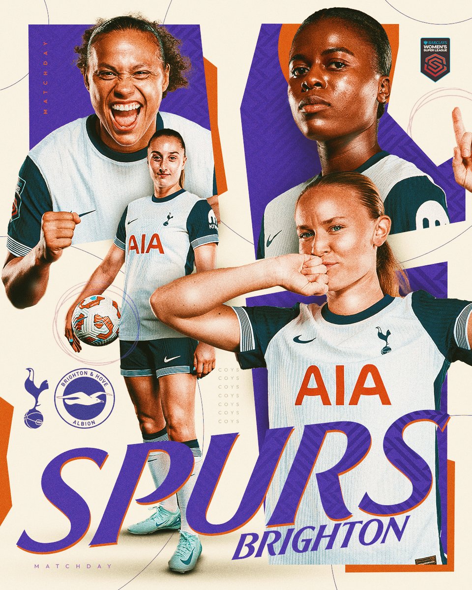 Tottenham Hotspur Women (@spurswomen) on Twitter photo MATCHDAY π€
π Brighton & Hove Albion
π <a href="/BarclaysWSL/">Barclays Women's Super League</a>
ποΈ Brisbane Road
π 3pm GMT
πΊ SPURSPLAY MATCHDAY π€
π Brighton & Hove Albion
π <a href="/BarclaysWSL/">Barclays Women's Super League</a>
ποΈ Brisbane Road
π 3pm GMT
πΊ SPURSPLAY