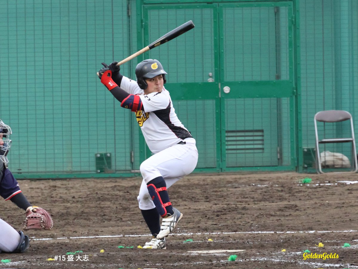GGolds_Inashiki's tweet photo. 稲敷市桜川運動公園野球場の掲示板に大きな選手紹介が貼らていました。
本日オープン戦でスタメンフル出場の新人の#15盛大志 選手 (ガラス汚れです) 新しいマルッチのグローブはGGのカラーを意識してくれたのかな、数多くのメジャー選手も愛用するmarucci マルーチ マルチ ？
カッコいいです！ 期待。 https://t.co/JjuJtY4ct4