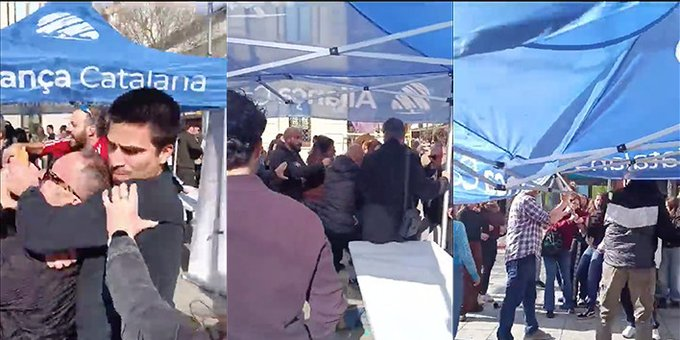 Antifaxismoa's tweet photo. #Catalunya  Tres militantes de la izquierda Independentista antifascista detenidos, acusados de destrozar una carpa del fascista Aliança Catalana 
#FckAC #FckNzs https://t.co/t3ievo1c2L