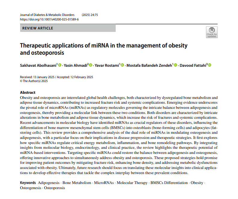 Journal of Diabetes & Metabolic Disorders tweet media