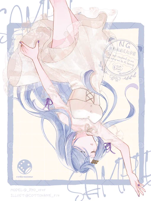 ໒꒱ 楽曲はこちら▷ #illustration #Commission