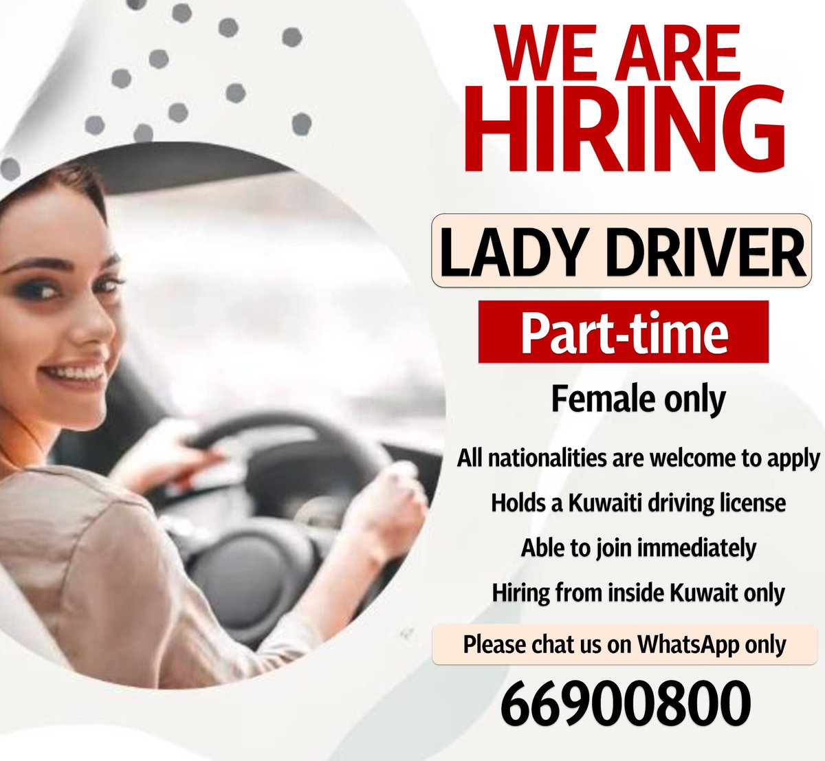 thejobyard's tweet photo. Hiring from inside Kuwait only 🇰🇼
Hiring Lady Driver (Part time)
#Kuwait #jobs #careers #hiring #Kuwait_jobs #job #recruitment #vacancy #join #employment #kwt #TheJobYard #q8 #explore #career #recruiting #job_search #joinus #thejobyardkw #jobs_in_kuwait #jobshiring #kuwait_ads https://t.co/1dGvFJ3H50