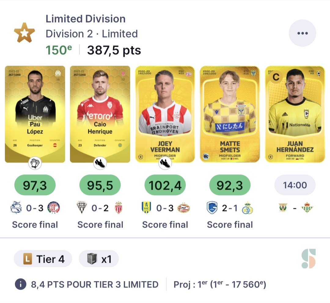 Frenchkiss1988's tweet image. Comme @QTNSorare vibrons ensemble pour ma allstars.

J’offre une carte limited Joakim Nilsson in si Cucho fais un DS.

- Like
- Retweet 
- Mets en commentaire ton pseudo sorare.