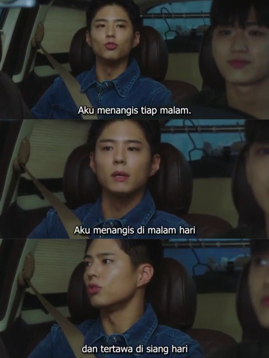 "kmu bahagia banget ya sekarang?"

me