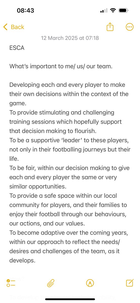 Thomas Frances (@thomasfrances30) on Twitter photo My <a href="/SundayShare10/">#SundayShare</a> is a bit different this week…
It’s my initial thoughts on WHY I coach, and what we stand for as a team.
These thoughts will build to my dossier via the brilliant <a href="/EliteSoccerMag/">Elite Soccer</a> coaching award!
#SundayShare My <a href="/SundayShare10/">#SundayShare</a> is a bit different this week…
It’s my initial thoughts on WHY I coach, and what we stand for as a team.
These thoughts will build to my dossier via the brilliant <a href="/EliteSoccerMag/">Elite Soccer</a> coaching award!
#SundayShare