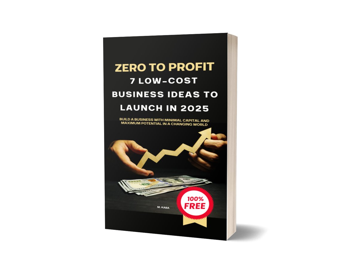 Zero to Profit: 7 Low-Cost Business Ideas to Launch in 2025  
Build a Business with Minimal Capital and Maximum Potential in a Changing World
Get it here for free : up-4.net/d/xZTA
#BusinessSuccess #BusinessesandHobbies #EntrepreneurLife #makemoney