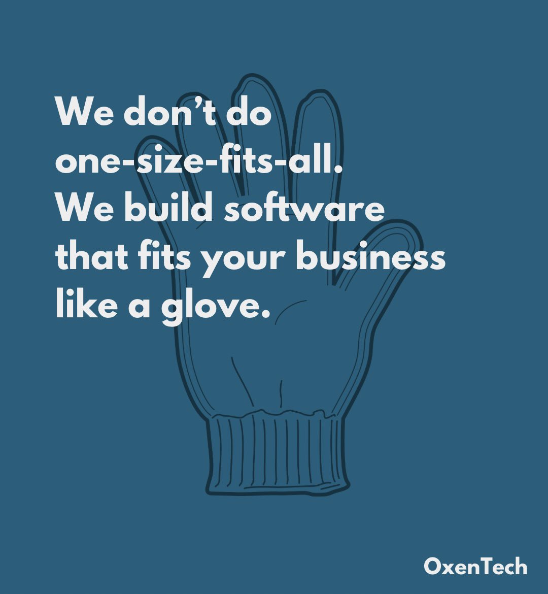 oxendistro's tweet photo. Your business is unique, and your software should be too. Let’s build something made for just you.
#NoOneSizeFitAll #BusinessGrowth https://t.co/a2uoji7p6L
