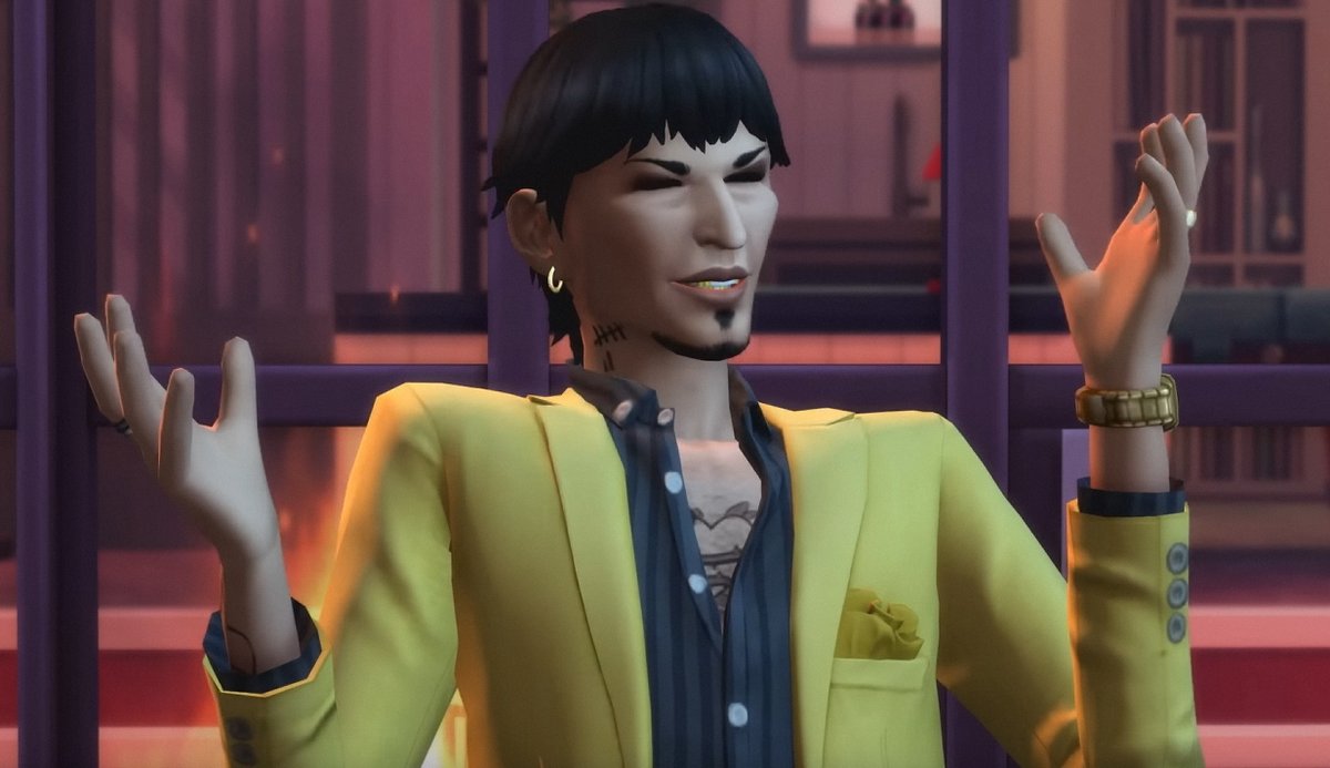 twistedtrait's tweet image. Before I completely crash out over a trailer sim and attempt to recreate them, I just need to check... this guy (Antoine Hyde) definitely didn't come with the new pack, right? Like he's not a hidden townie or anything? Maxis haven't put him on the gallery :(