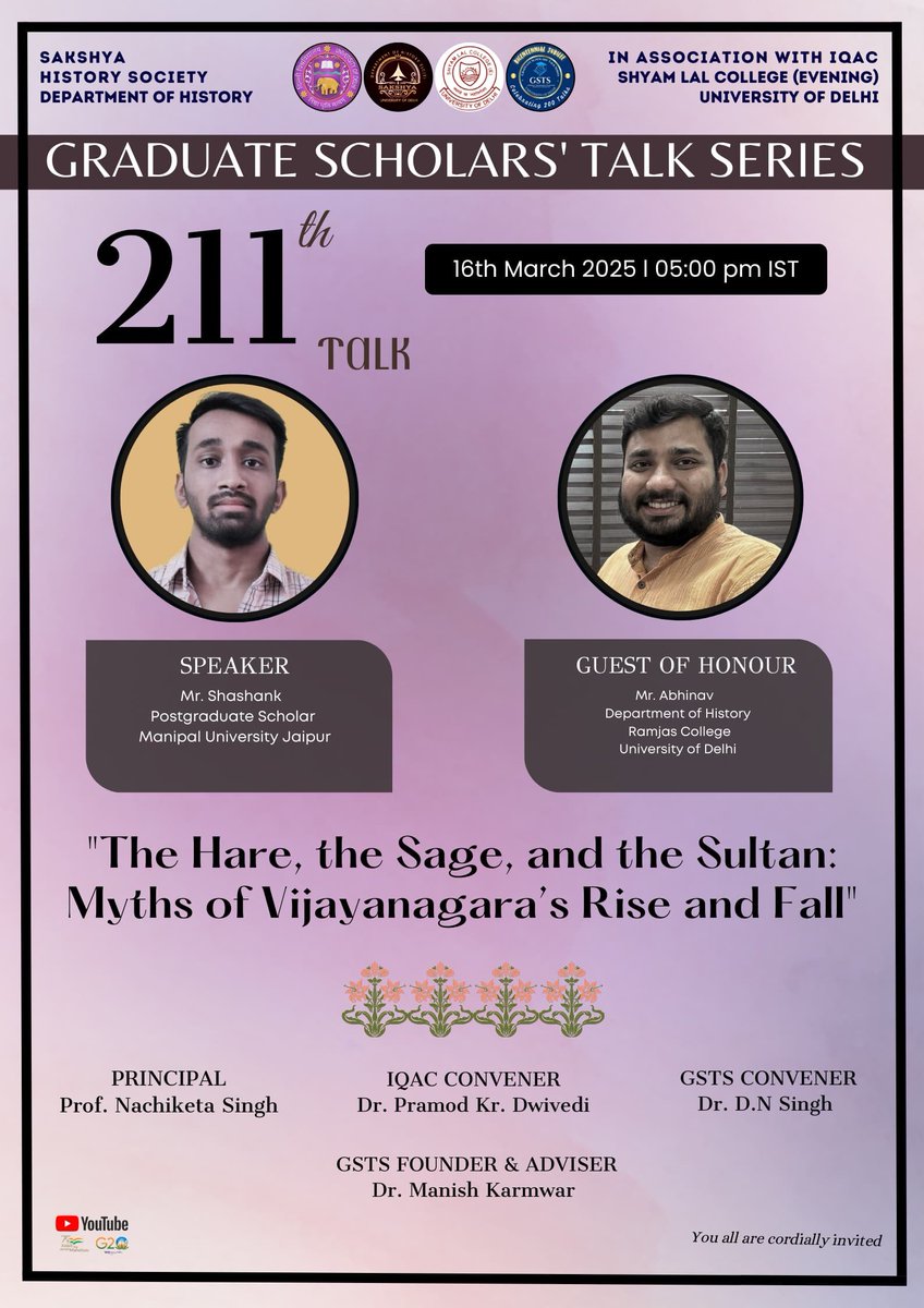 ShashankSa13's tweet image. &quot;Honored to be delivering a talk this evening at Shyamlal College (Evening), University of Delhi, as part of the Graduate Scholars&apos; Talk Series. Grateful to the organizers for this opportunity!
#DelhiUniversity #AcademicTalks