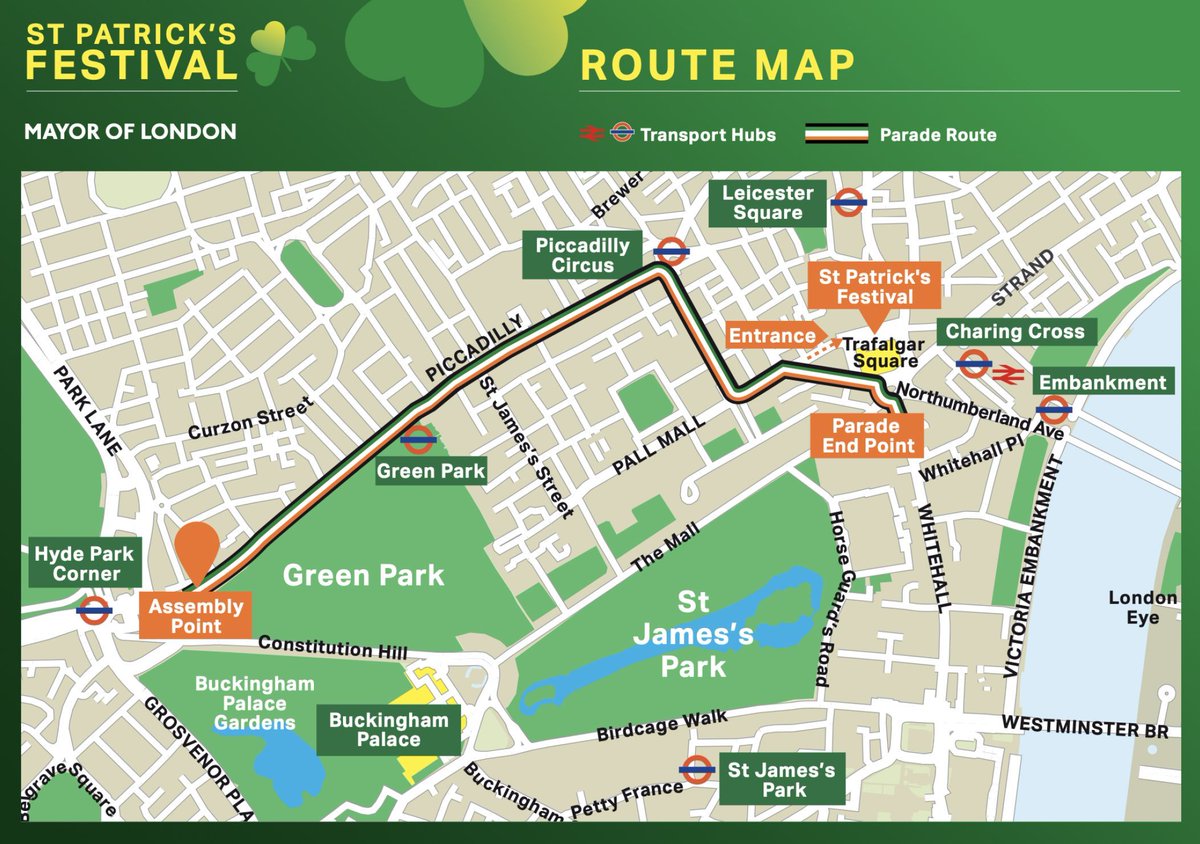 If you're coming down to watch the parade later, here's a handy map of the route for you.

Make sure you get down early to get a good vantage spot!