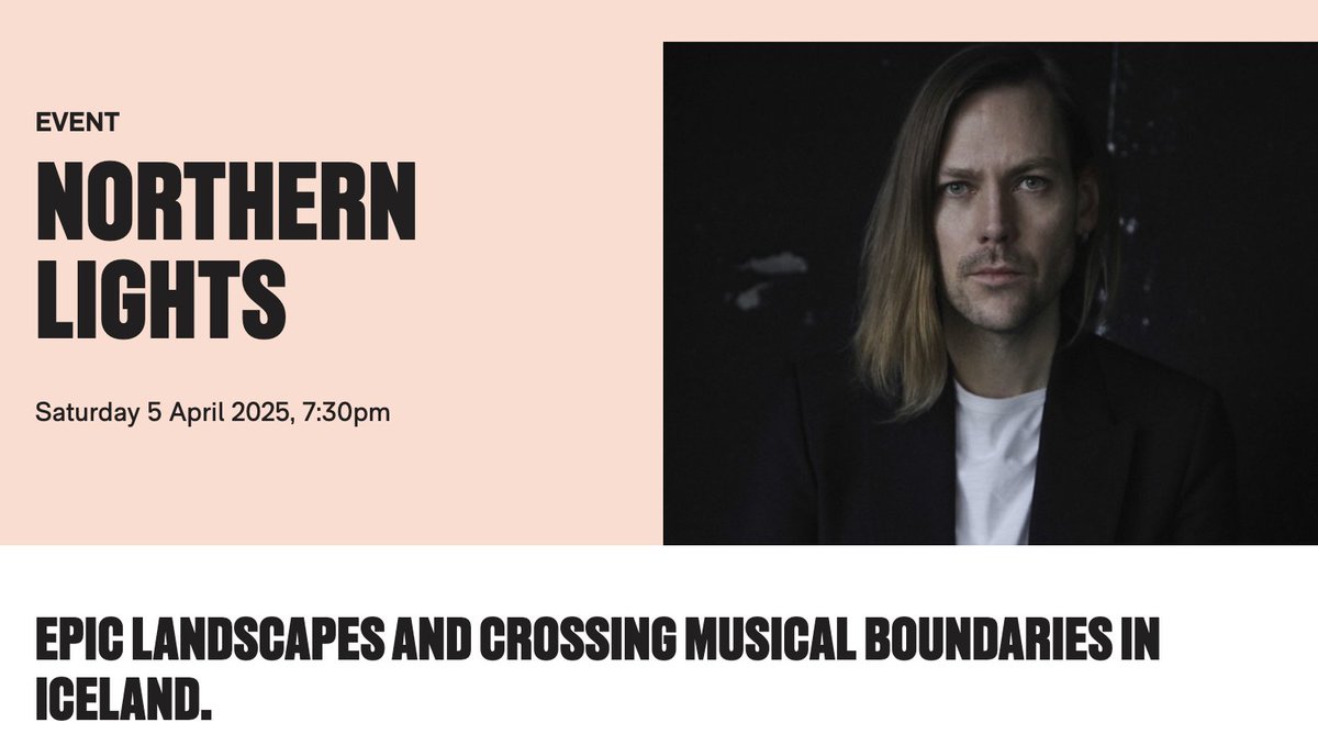 Robert Ames (@robertamesmusic) on Twitter photo On 5th April, I'll be at Birmingham Symphony Hall with <a href="/TheCBSO/">CBSO</a> for NORTHERN LIGHTS, a specially-curated celebration of modern Icelandic music featuring the likes of <a href="/kjartansv/">Kjartan Sveinsson</a>, <a href="/OlafurArnalds/">Ólafur Arnalds</a>, and <a href="/iamjonsi/">Jónsi</a> & <a href="/AlexSomersMusic/">Alex Somers</a> 🌌✨💫
Tickets: cbso.co.uk/events/norther…
<a href="/BMusic_Ltd/">B:Music, responsible for Symphony Hall & Town Hall</a> On 5th April, I'll be at Birmingham Symphony Hall with <a href="/TheCBSO/">CBSO</a> for NORTHERN LIGHTS, a specially-curated celebration of modern Icelandic music featuring the likes of <a href="/kjartansv/">Kjartan Sveinsson</a>, <a href="/OlafurArnalds/">Ólafur Arnalds</a>, and <a href="/iamjonsi/">Jónsi</a> & <a href="/AlexSomersMusic/">Alex Somers</a> 🌌✨💫
Tickets: cbso.co.uk/events/norther…
<a href="/BMusic_Ltd/">B:Music, responsible for Symphony Hall & Town Hall</a>