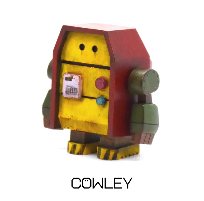 新作立体ロボットできました!---------------------------COWLEY(カウリー)機械の修理を得意とする小型ロボット5月に発売予定です! 