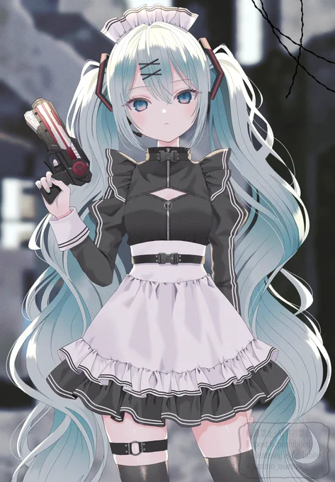 サイバーメイドミクさん#初音ミク 
