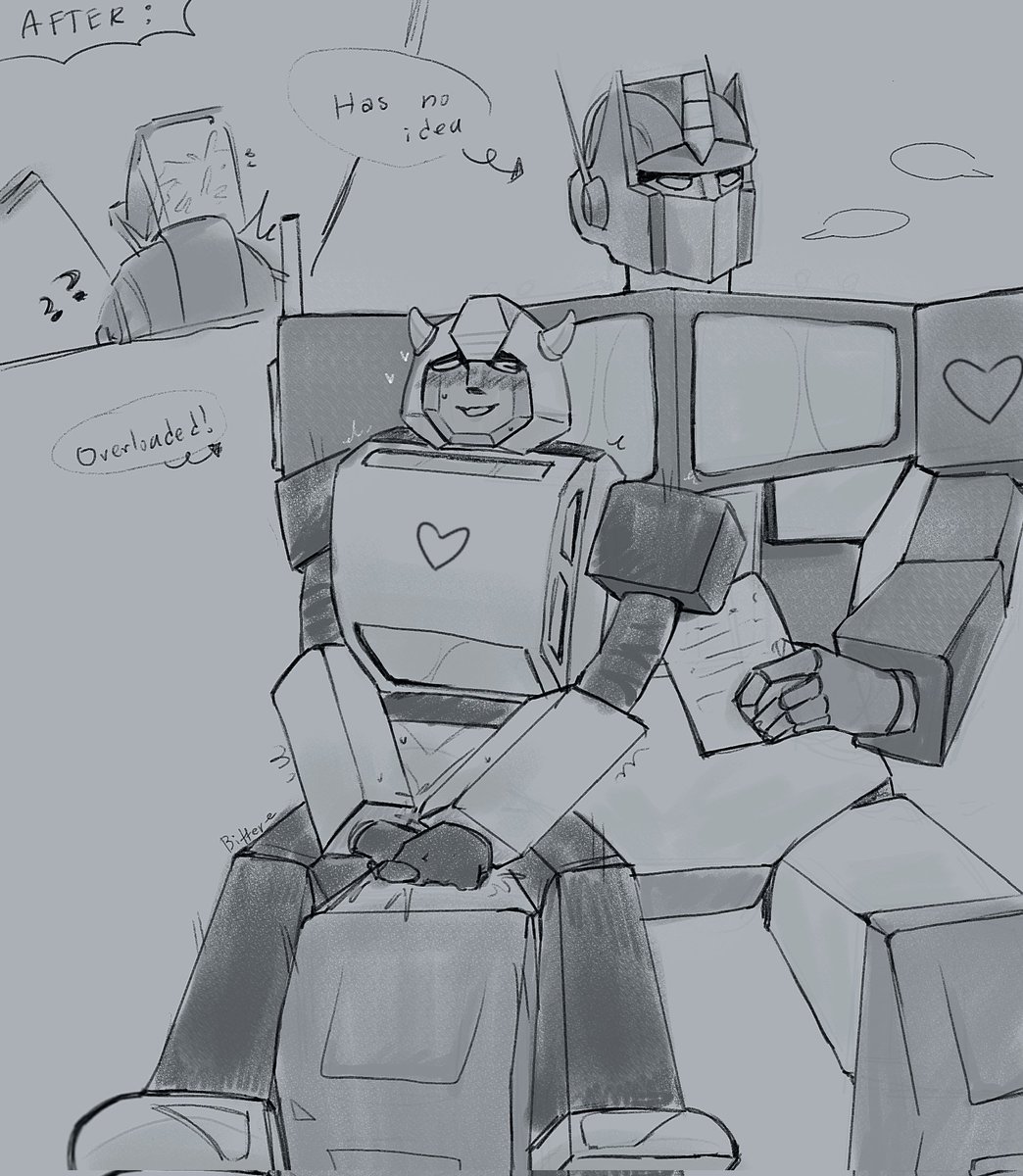 BittxrSweet_0's tweet photo. Optimus stop bouncing your knee, Bees getting overstimulated!! 

#Valveplug #Opbee https://t.co/YU0ZsZ7Qst