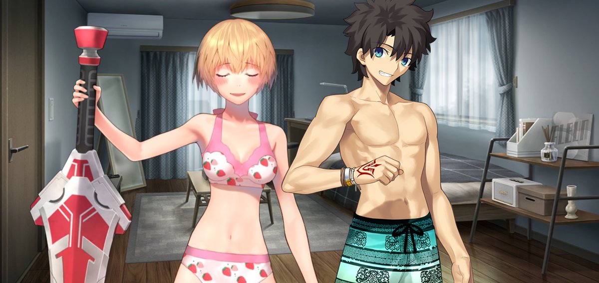 エレシュキガル(Fate) ,ぐだ男 「キャッキャッウフフ 」|なおるなのイラスト