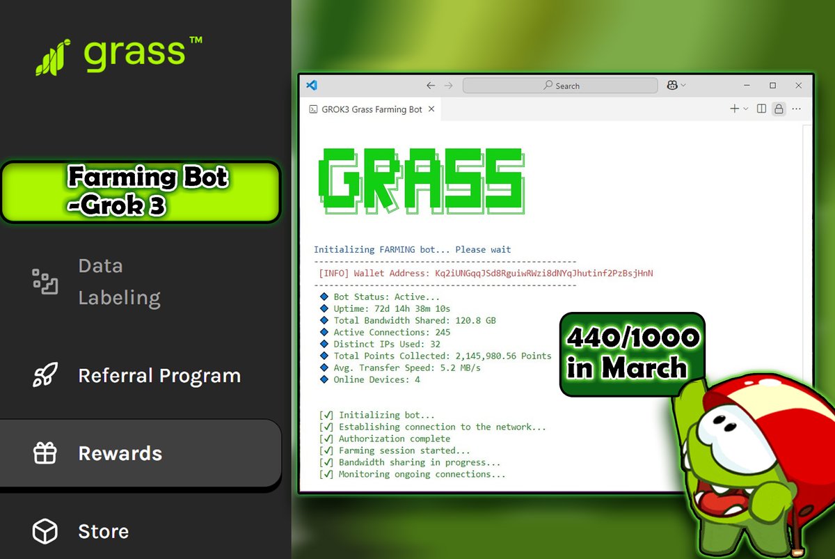 GRASS + GROK 3 — MONEY PRINT

Passive earnings EVERY DAY

Detailed VIDEO guide📗👇