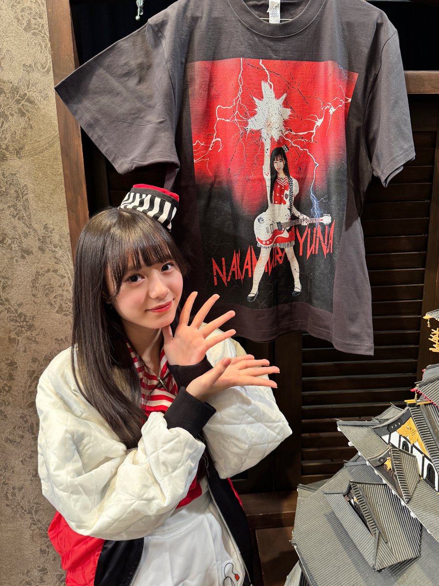私立恵比寿中学　関内デビル　仲村悠菜　Tシャツ tvk 『#関内デビル』😈⚡️ 今週のバイトは #バリカタ です🤎 🕚月