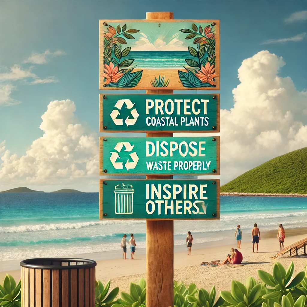 Small actions, Big changes! 🌍💚

💡 3 simple ways to be part of the solution:

1️⃣ Do not damage the coastal flora 🌿
2️⃣ Take your trash with you 🚯
3️⃣ Encourage your friends &amp; family to do the same! ♻️

💬 What eco-friendly habit do you always follow at the beach?

#Beach