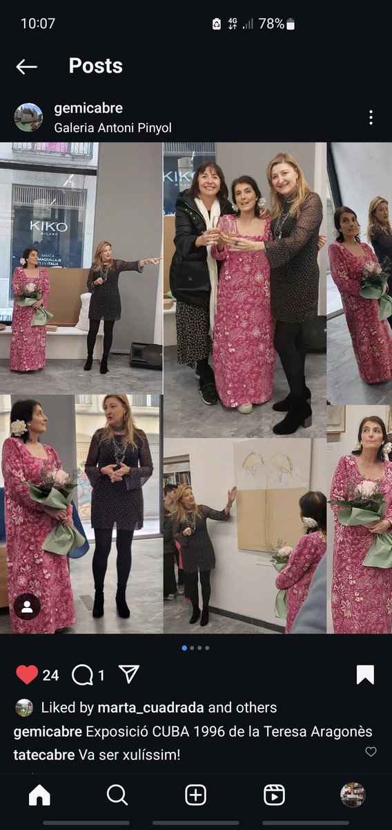 Celebrem la tornada a la pintura de l'artista Teresa M. Aragonès, a la Galeria Pinyol