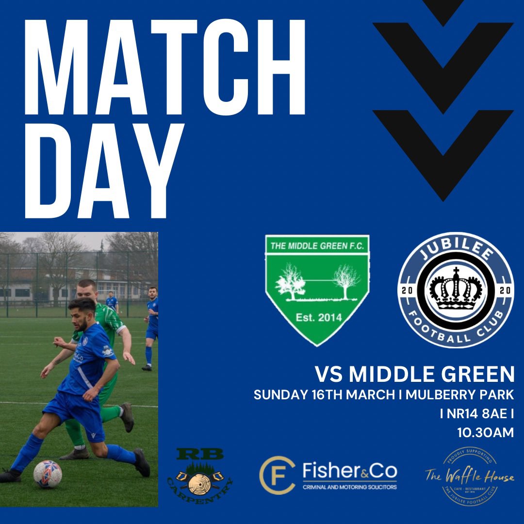 🔵⚫️ MATCHDAY ⚫️🔵

We’re back on the road as we take on <a href="/themiddlegreen/">The Middle Green FC</a> in the quarter final of the league cup

10.30KO.

#UTJ