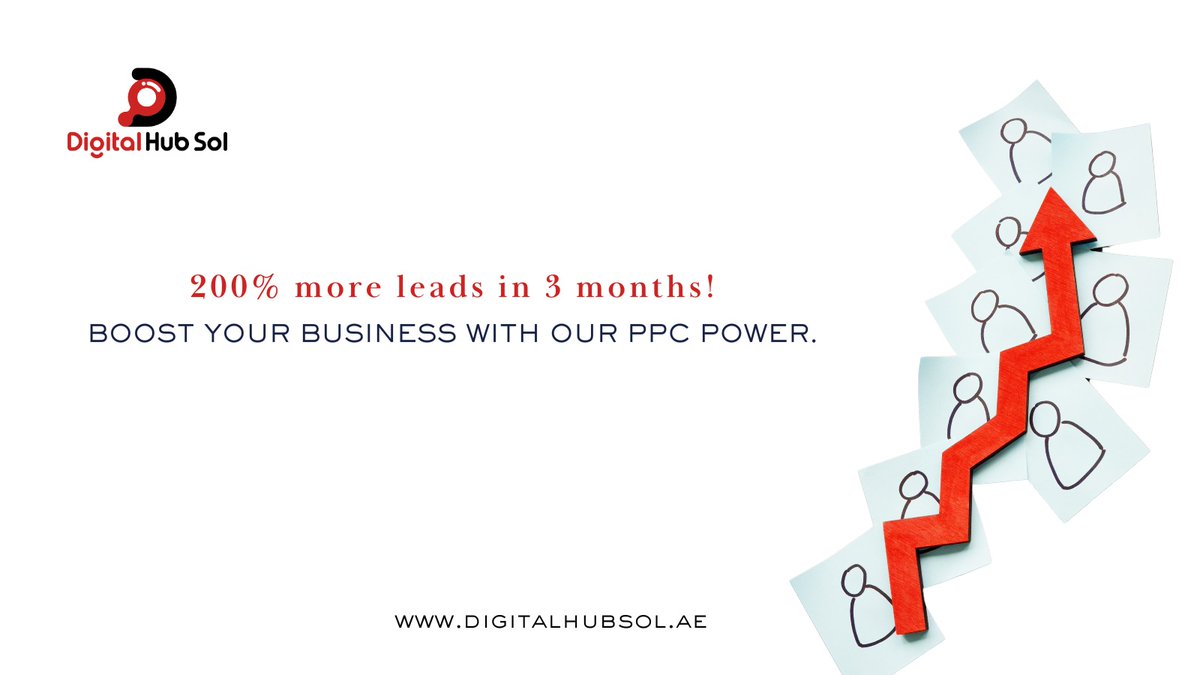digitalhubsol's tweet photo. 200% more leads in just 3 months! Discover how our targeted PPC strategies are transforming businesses across the UAE. Ready to grow? 
Let’s make it happen!  

#PPC #MarketingSuccess #UAEBusiness #DigitalHubSol #SEO #MarketingTips #MarketingStrategy #socialmediamarketing
#emailstrategy