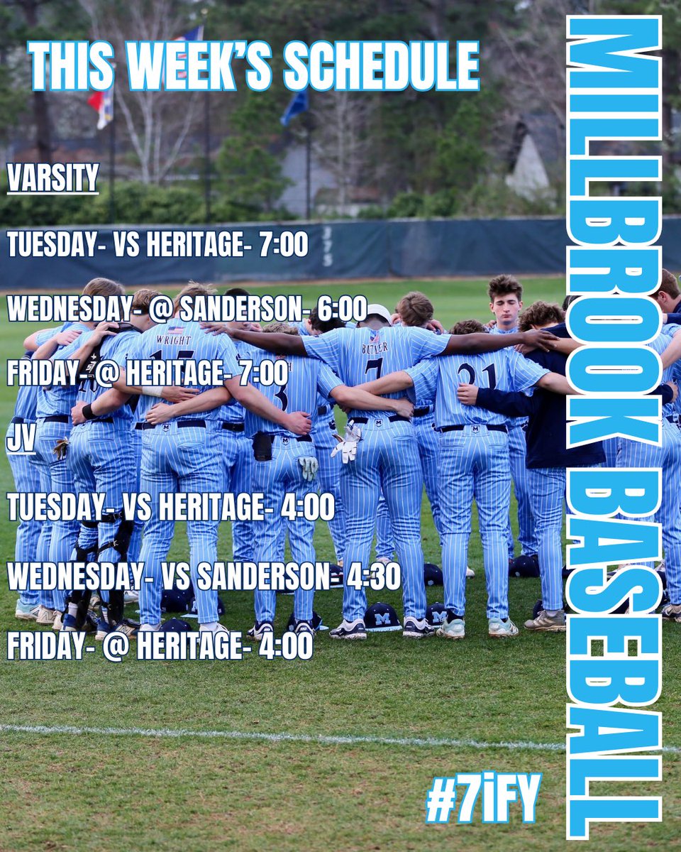 This week’s schedule! We open NAC-6 conference play on Tuesday! #7iFY