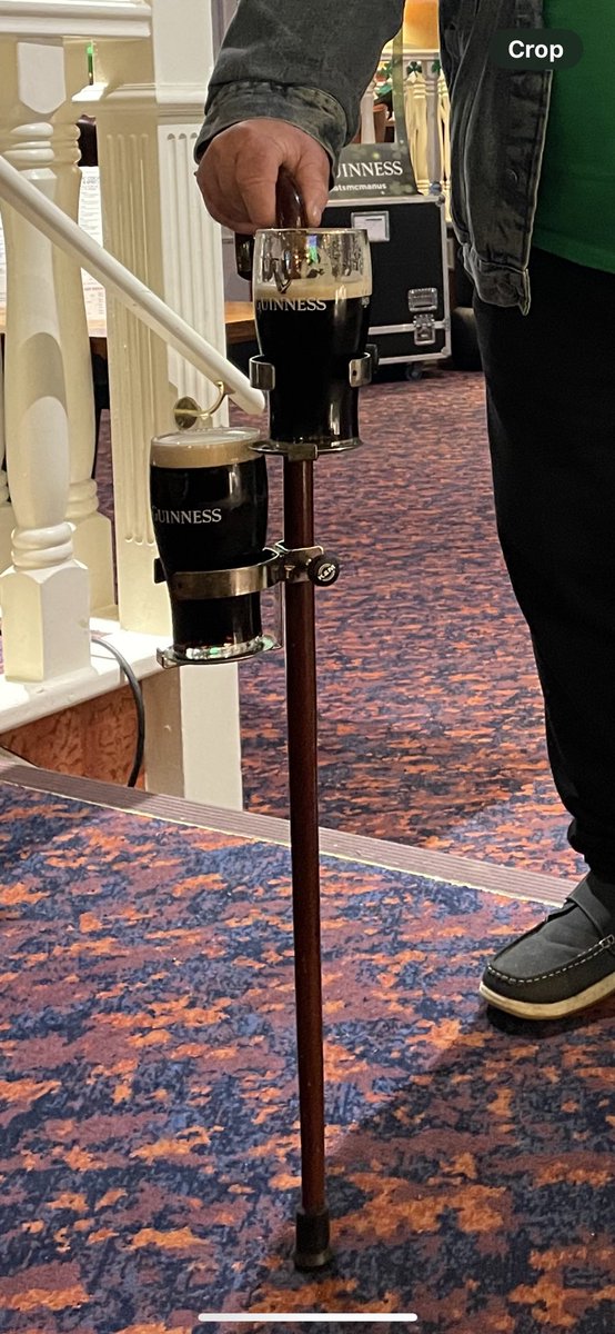 Lovely day for a #guinness at The #Barratt with the #GeriPatricks. Kevin’s new mobility aid.