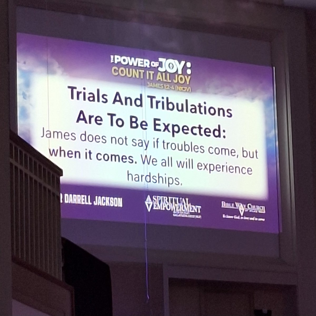 CoachGoodman's tweet photo. Can your worst day become your best praise? 🙌🏾 Count it ALL joy! 🔥
– Pastor Darrell Jackson Sr.
@BWCARoad
#CountItAllJoy ✨🙏🏾 https://t.co/9ELb8hhZwI