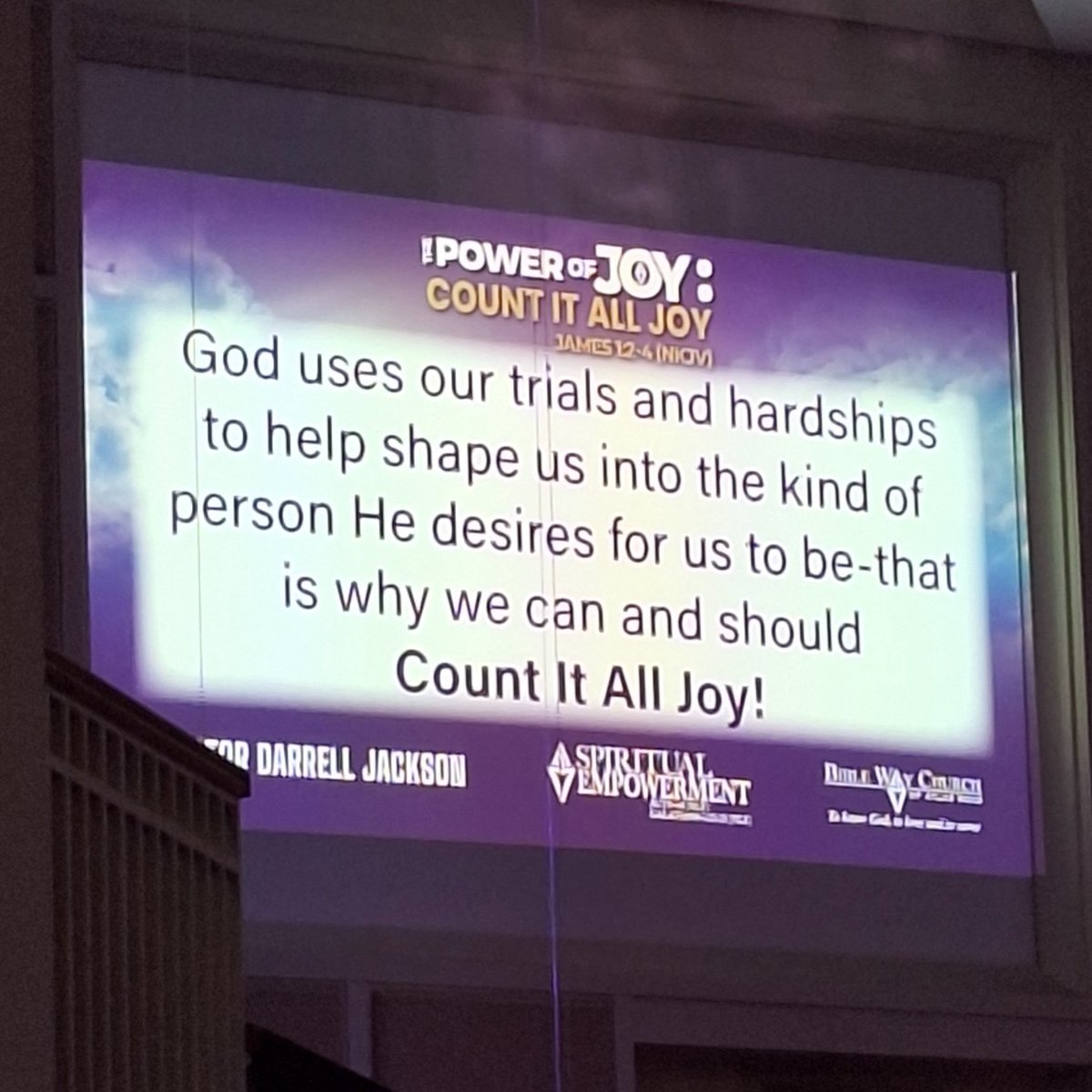 CoachGoodman's tweet photo. Can your worst day become your best praise? 🙌🏾 Count it ALL joy! 🔥
– Pastor Darrell Jackson Sr.
@BWCARoad
#CountItAllJoy ✨🙏🏾 https://t.co/9ELb8hhZwI