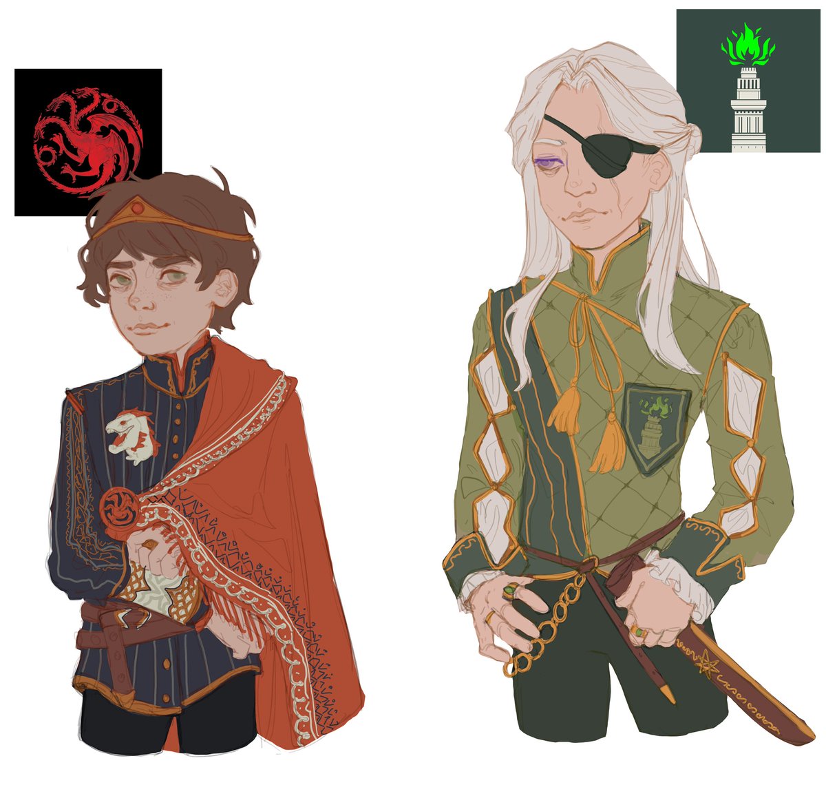 aydahare's tweet image. #lucemond in their fathers&apos; colors/in their mothers&apos; colors